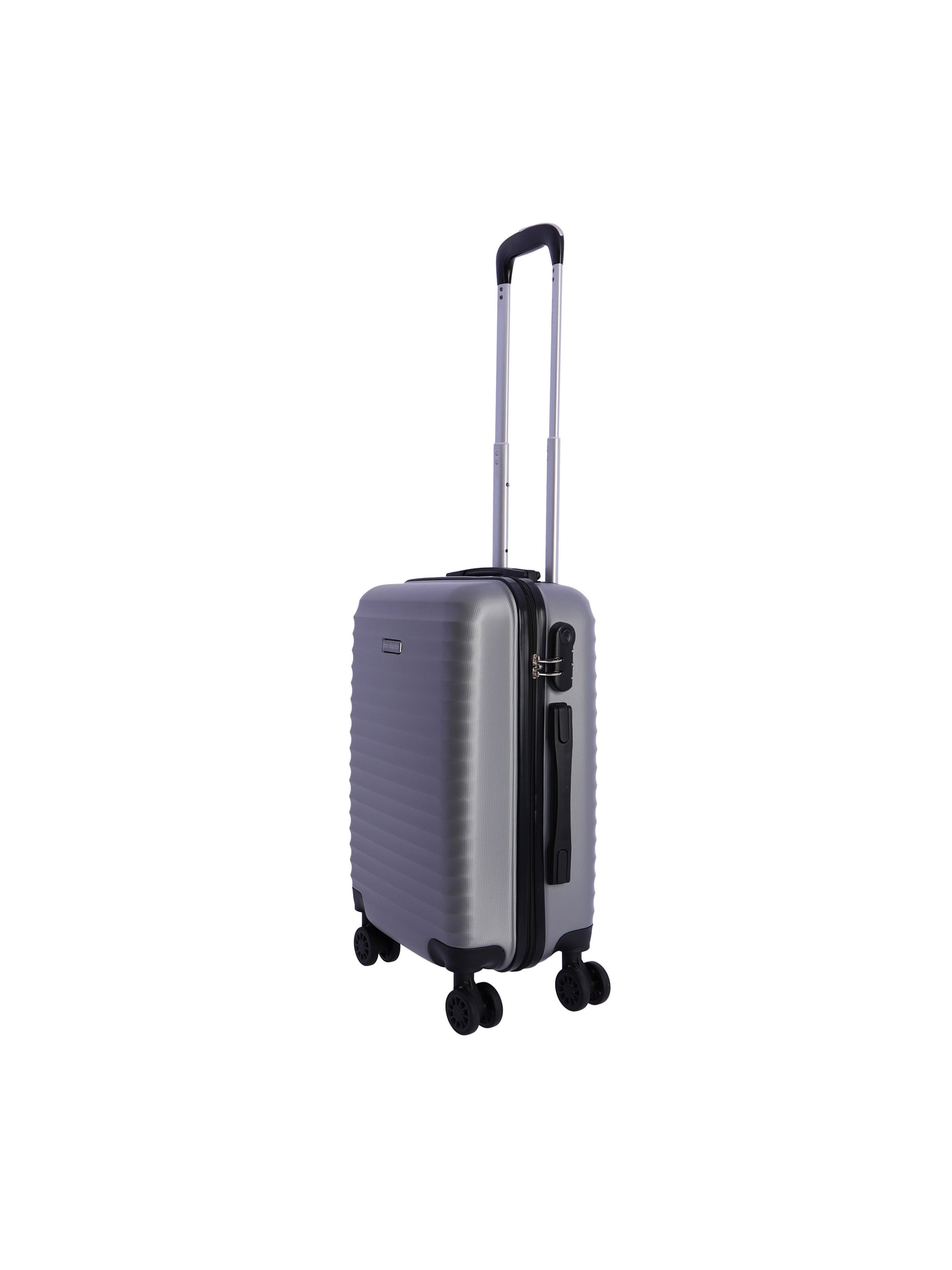 Don Algodon - Carrito 'DON ALGODON - Maletas de Viaje Cabina - Maleta 55x40x20 - Maletas de Viaje - Maleta de Cabina Resistente Ryannair - Trolley Equipaje para Avion con 4 Ruedas de 360º y candado' en plata