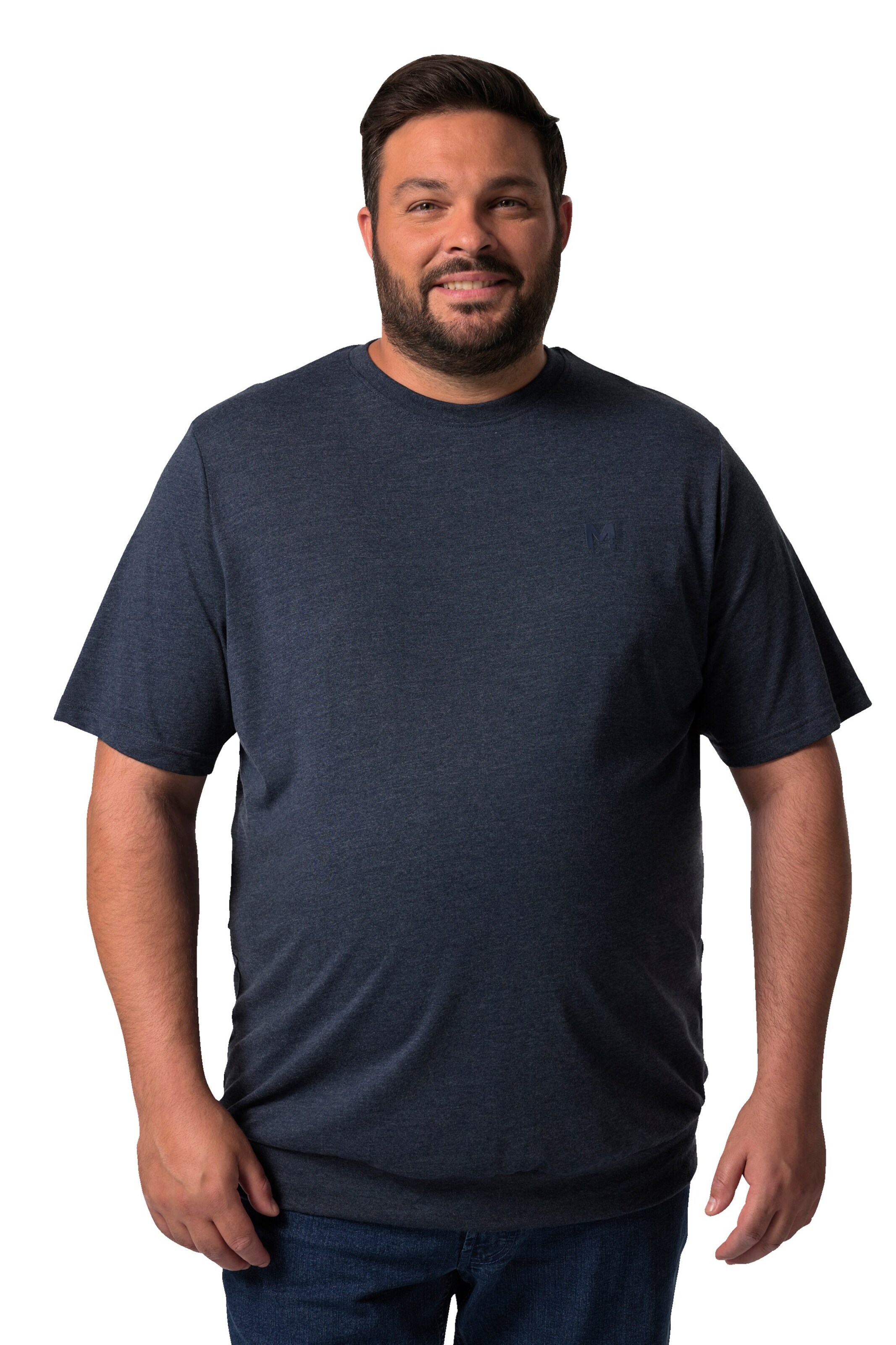 Men Plus Shirt in Blue: front
