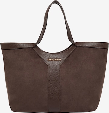 Carlo Colucci Shopper in Bruin: voorkant
