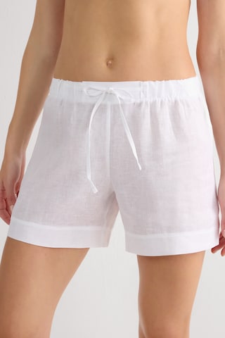 INTIMISSIMI Regular Pants 'The Pure Linen' in White: front