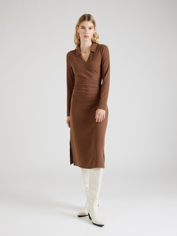 Fransa Knitted dress in Brown: front