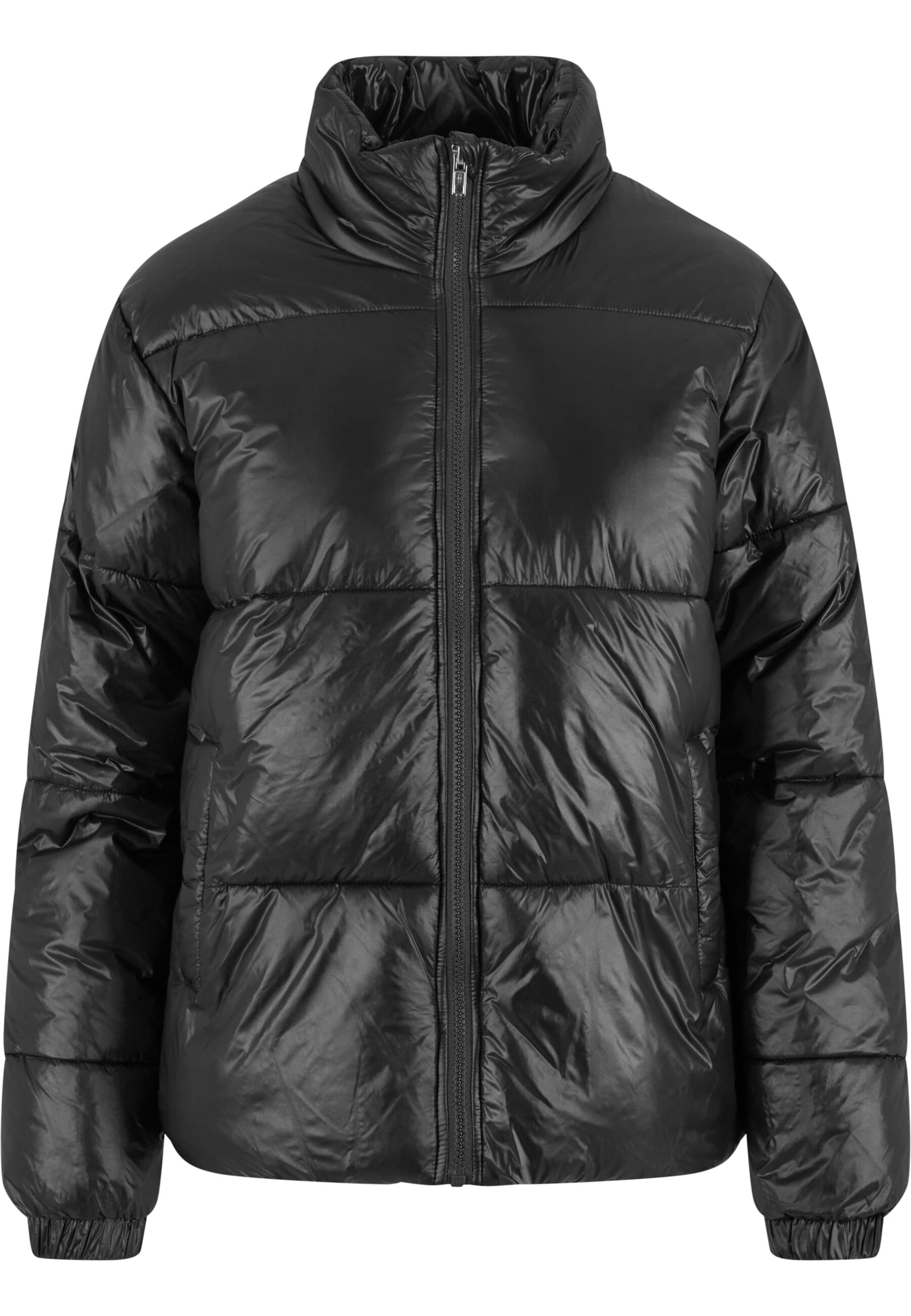 Urban Classics Winter jacket in Black: front
