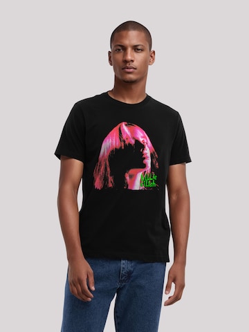 F4NT4STIC Shirt 'Billie Eilish Iconic Pop Music Art Print for Fans' in Zwart: voorkant