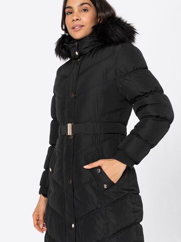 River Island Wintermantel in Schwarz