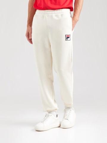 FILA Tapered Sporthose 'BAYDON' in Weiß: Vorderseite