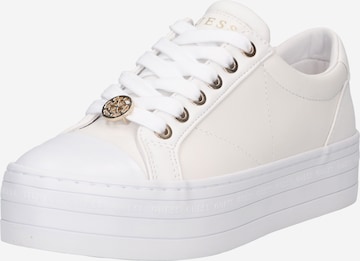 Sneaker low de la GUESS pe alb: față