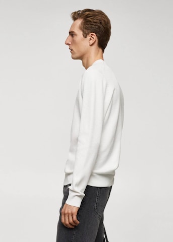 MANGO MAN Sweater 'Antigua' in White