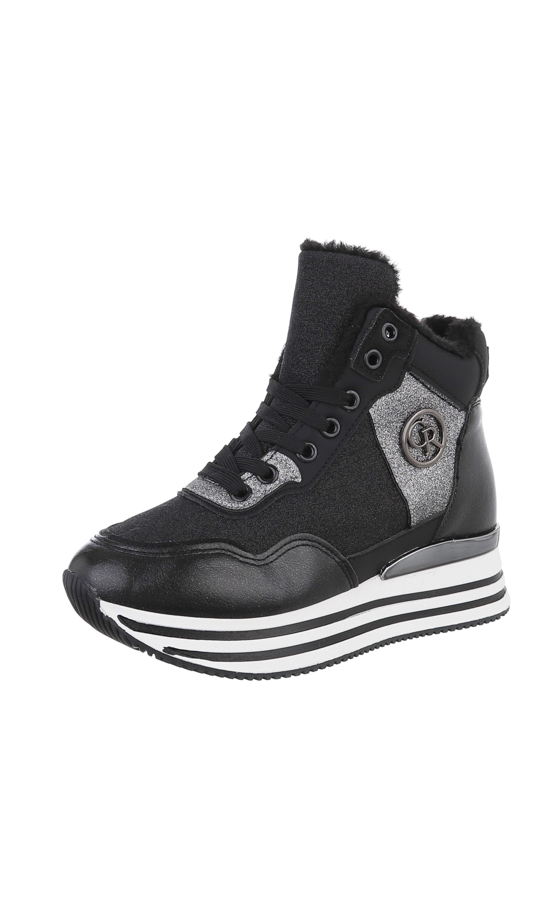 Ital-Design Sneaker in Schwarz: Vorderseite