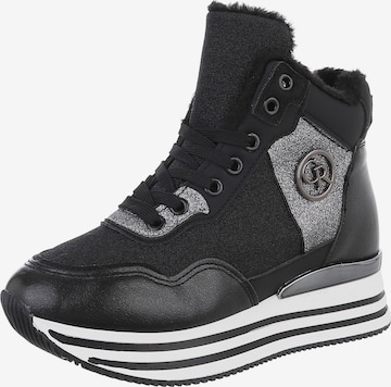 Ital-Design Sneaker in Schwarz: Vorderseite