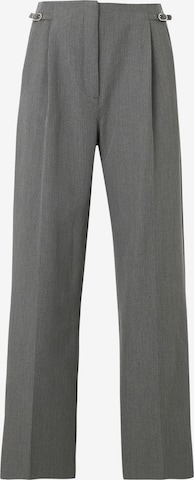 pilka Abercrombie & Fitch Plačios klešnės Klostuotos kelnės 'SLOANE': priekis