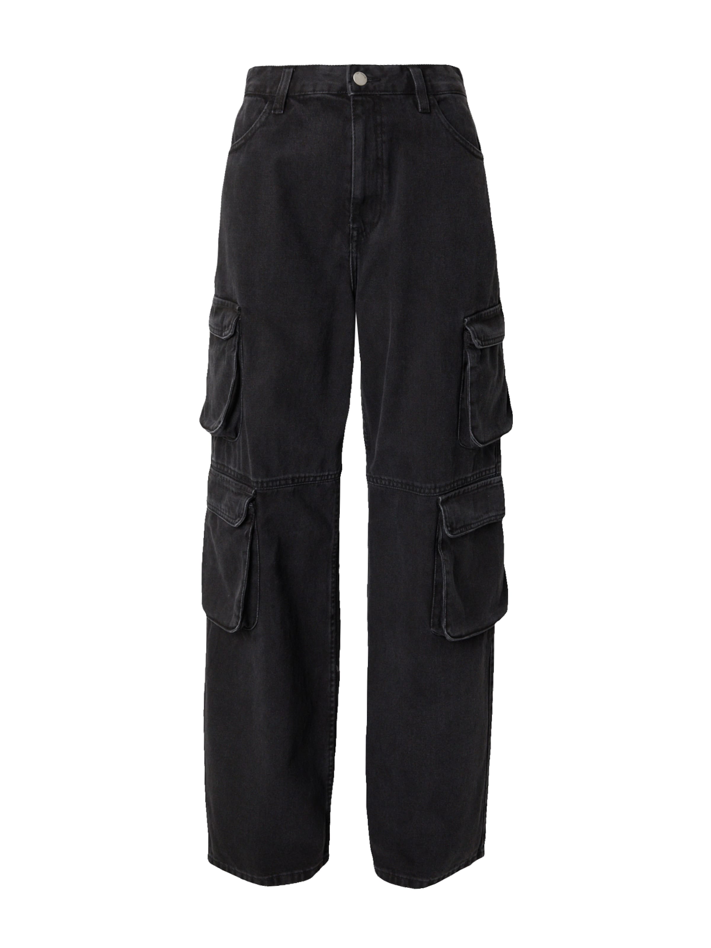 Dr. Denim Loosefit Cargojeans 'Donna' i grå: framsida