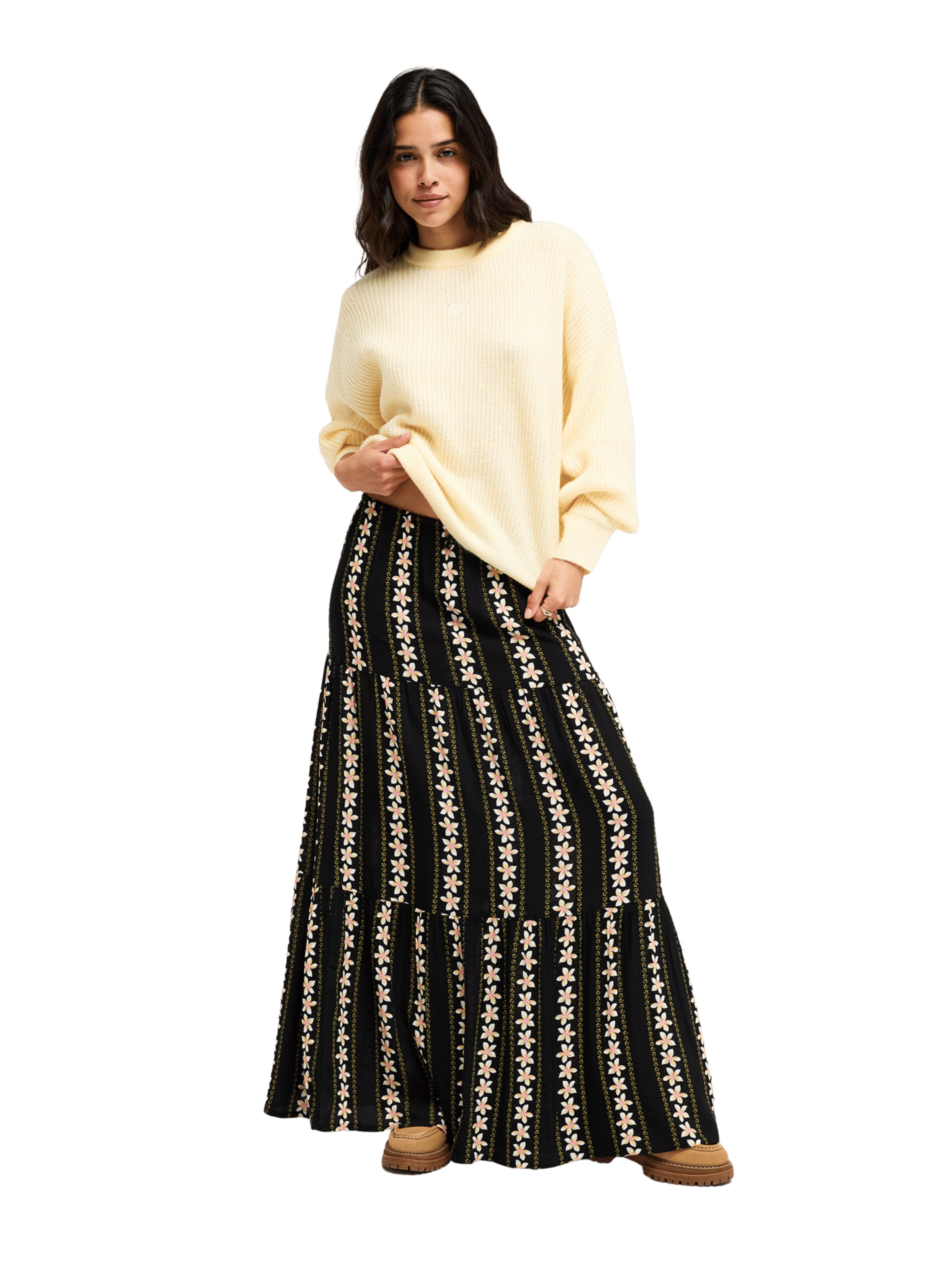 ROXY Pulover 'Loomed Horizon' | rumena barva: sprednja stran