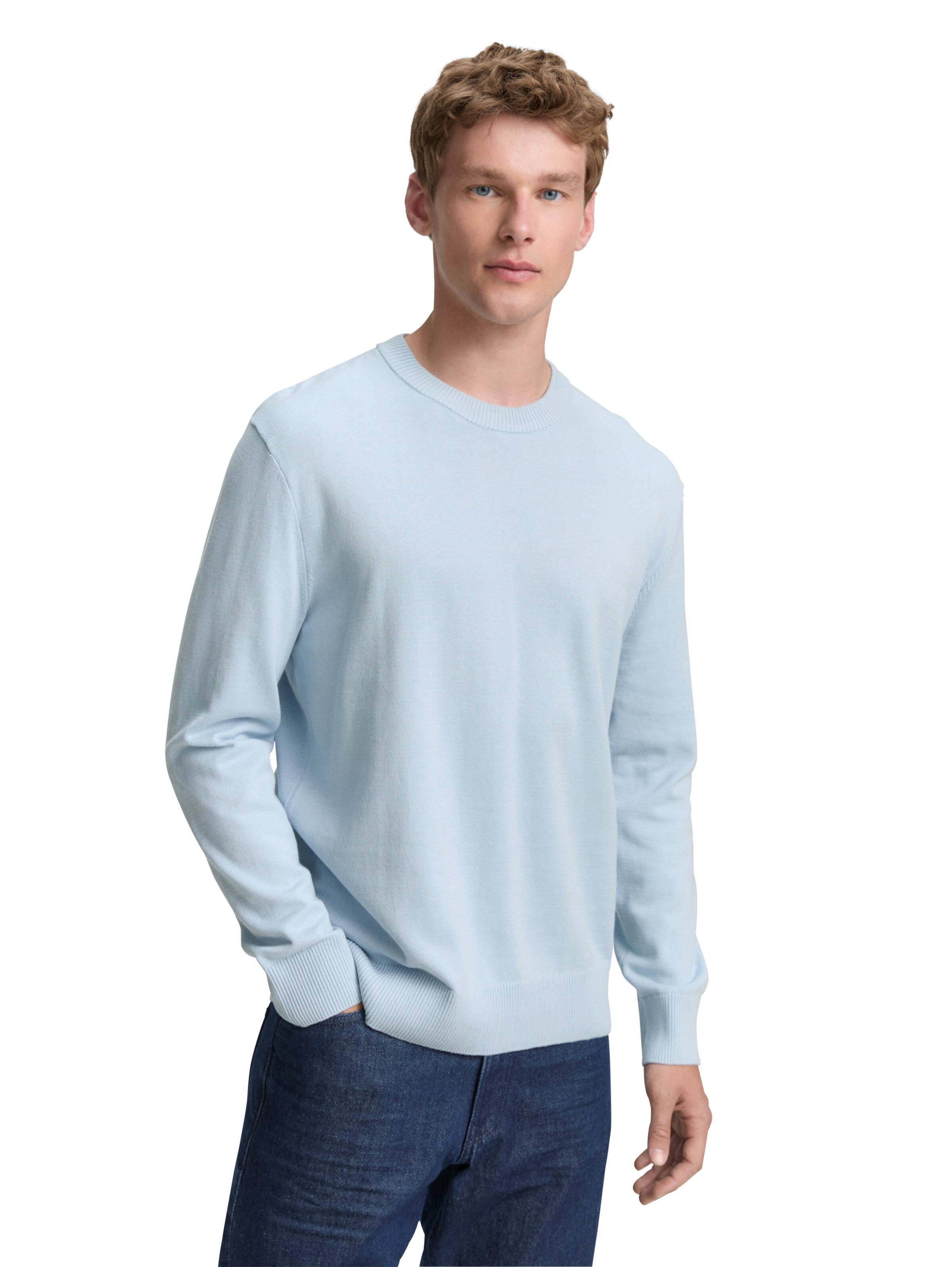 TOM TAILOR DENIM Sweater in Blue: front