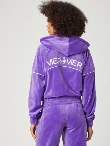 VIERVIER Zip-Up Hoodie 'Rosa' in Purple