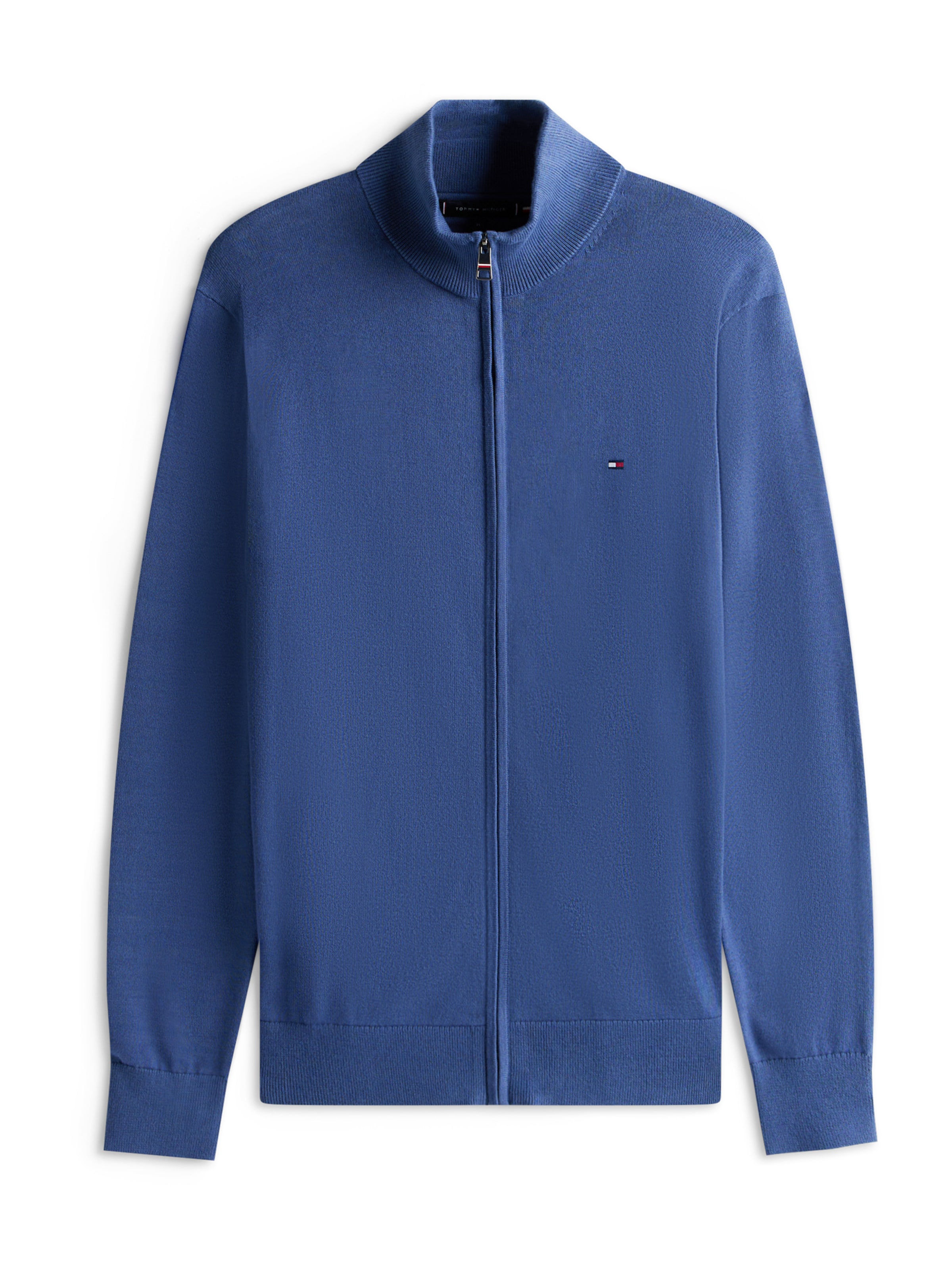 TOMMY HILFIGER Πλεκτή ζακέτα 'ESSENTIAL' σε μπλε: μπροστά