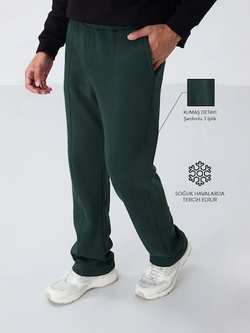 Tommy Liferegular Sportske hlače 'Jogginghose' - zelena boja: prednji dio
