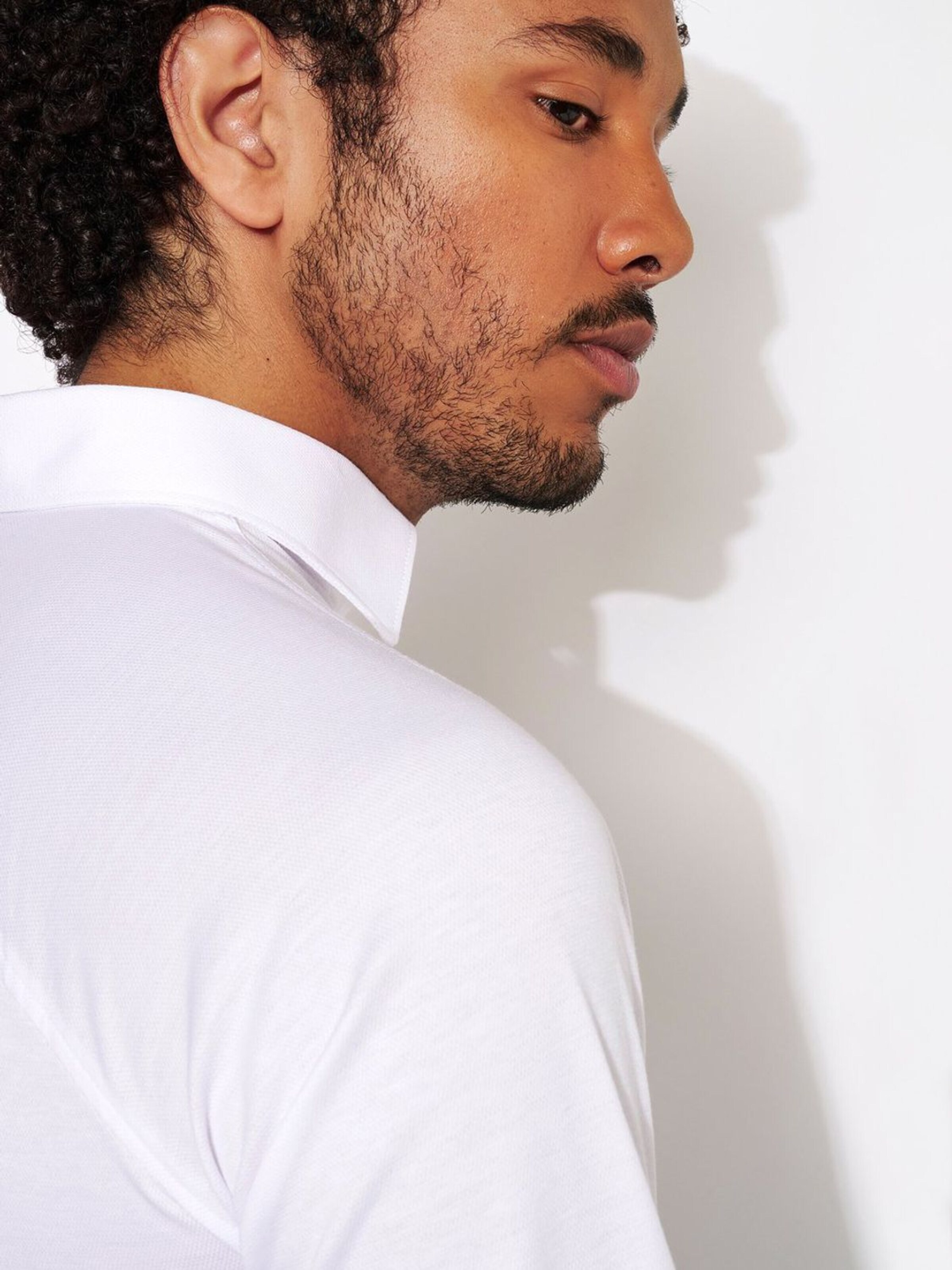DESOTO Slim fit Button Up Shirt 'Kent' in White