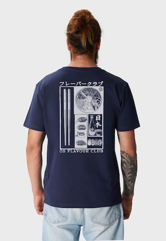 Oldskull T-Shirt 'Asian Flavour Club Umami Graphic' in Blau