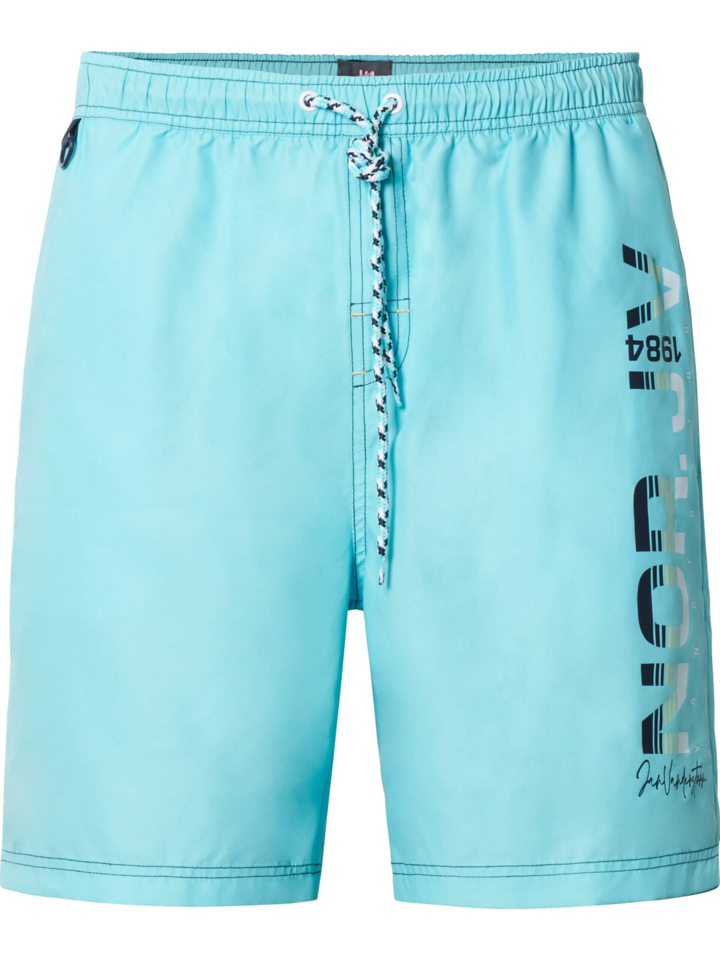 Jan Vanderstorm Badeshorts ' Barthur ' in Blau: Vorderseite