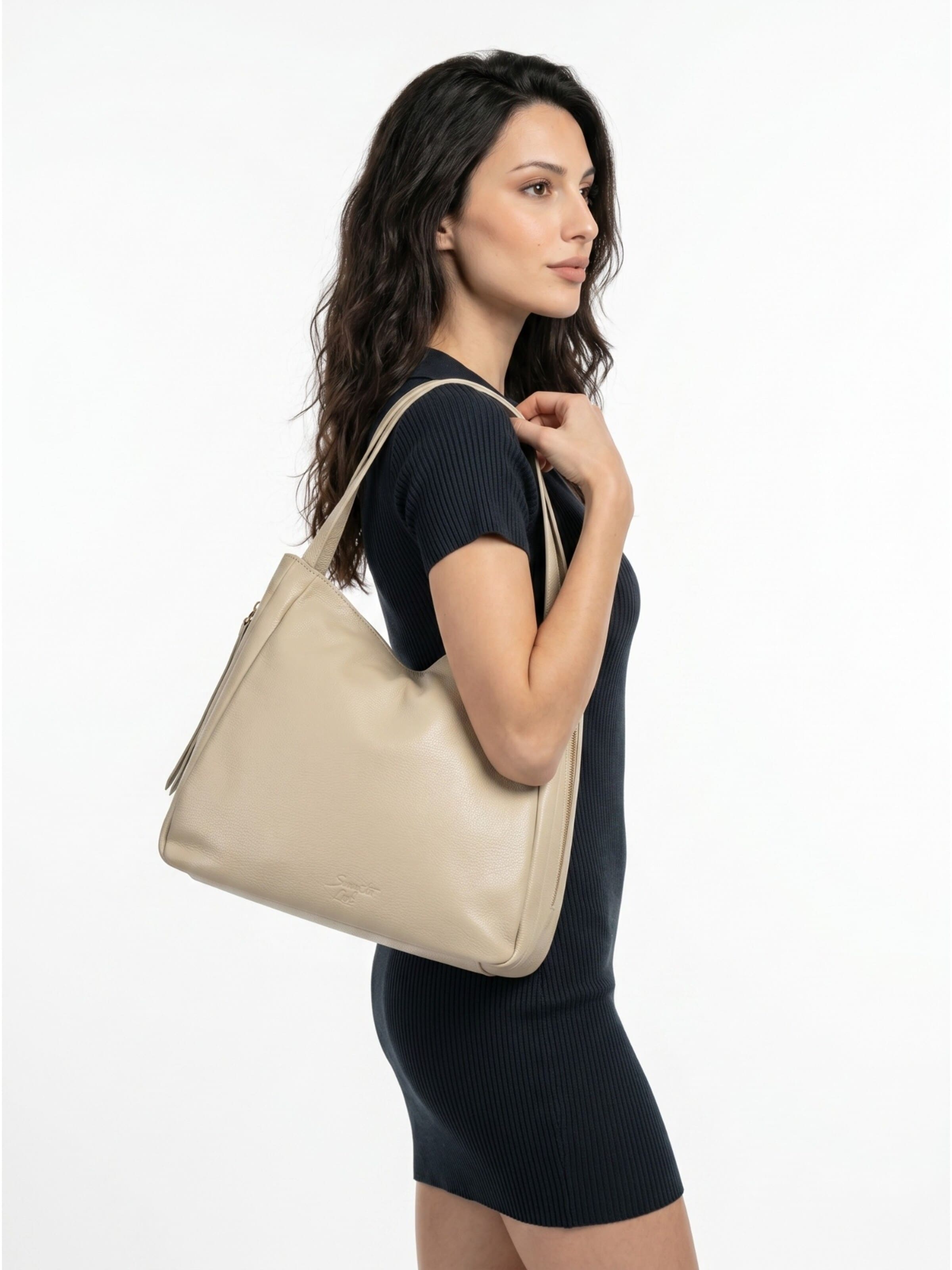 Sac à bandoulière Samantha Look en beige : devant