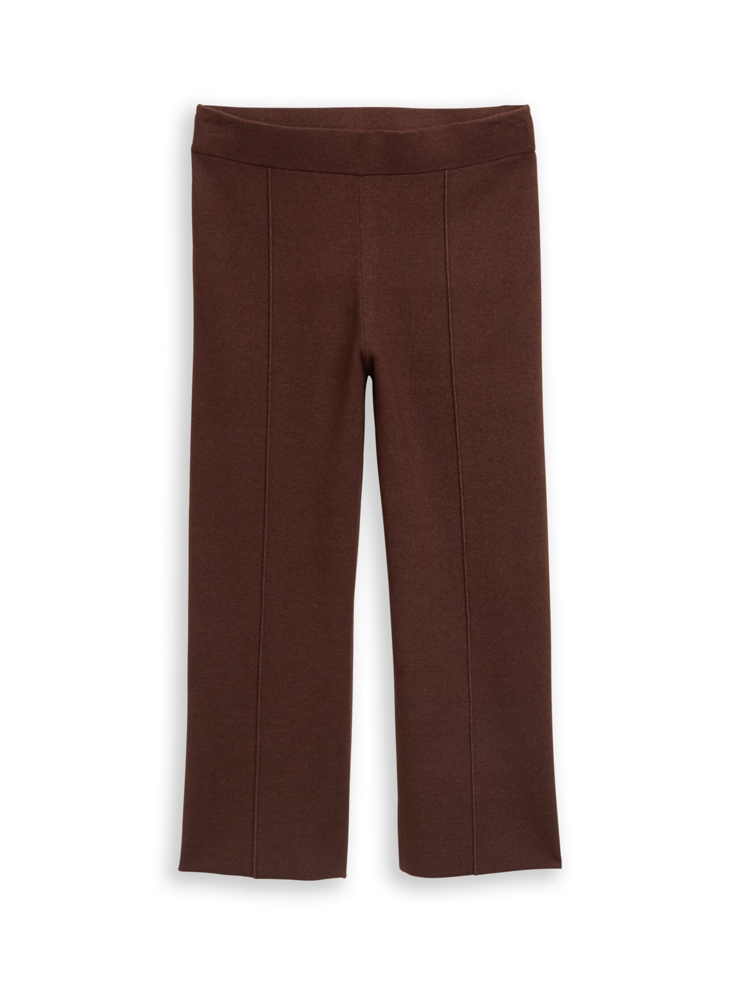 TOM TAILOR Wide leg Pleated Pants in Brown: front