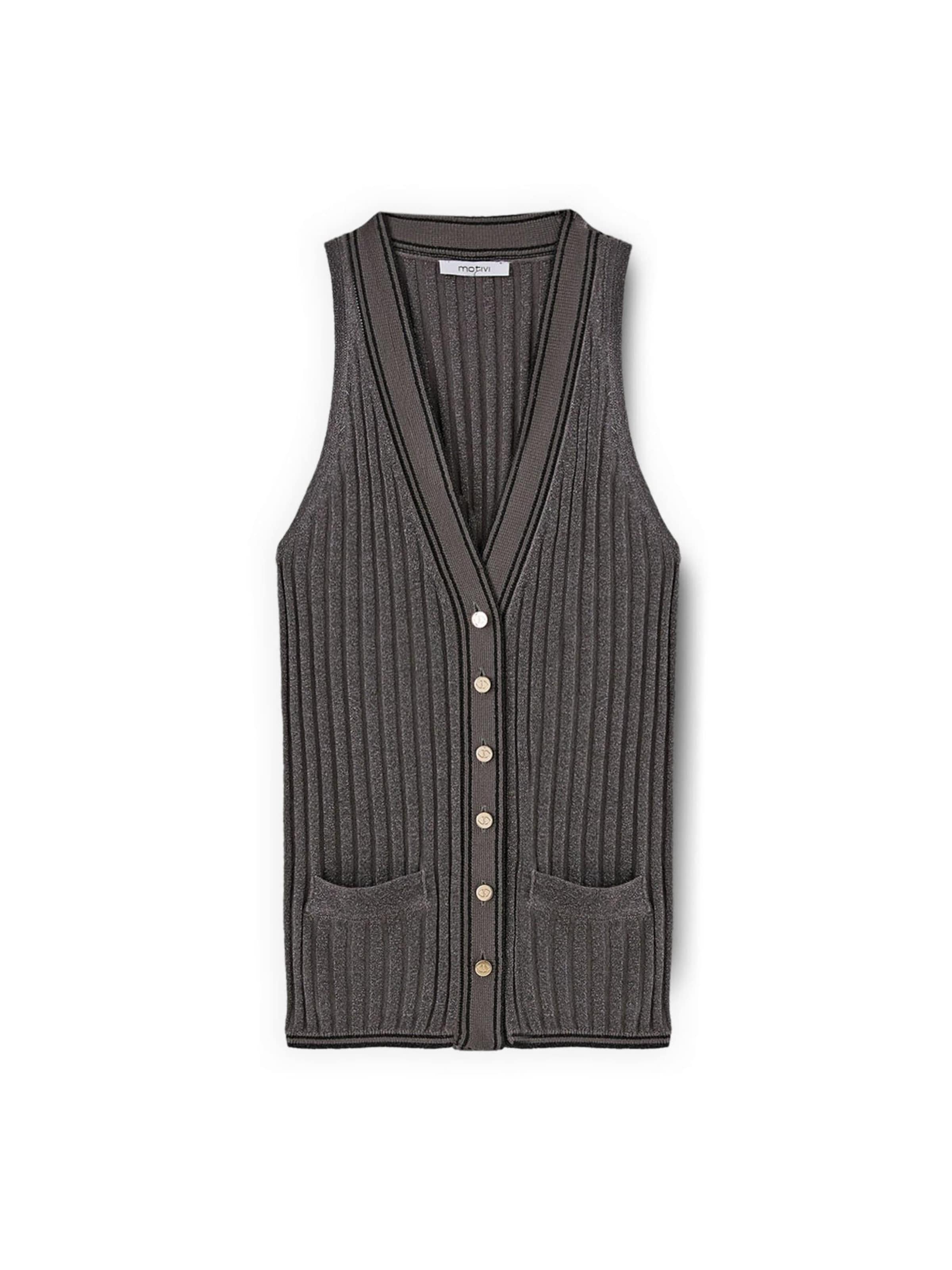 Tops en tricot MOTIVI en gris : devant