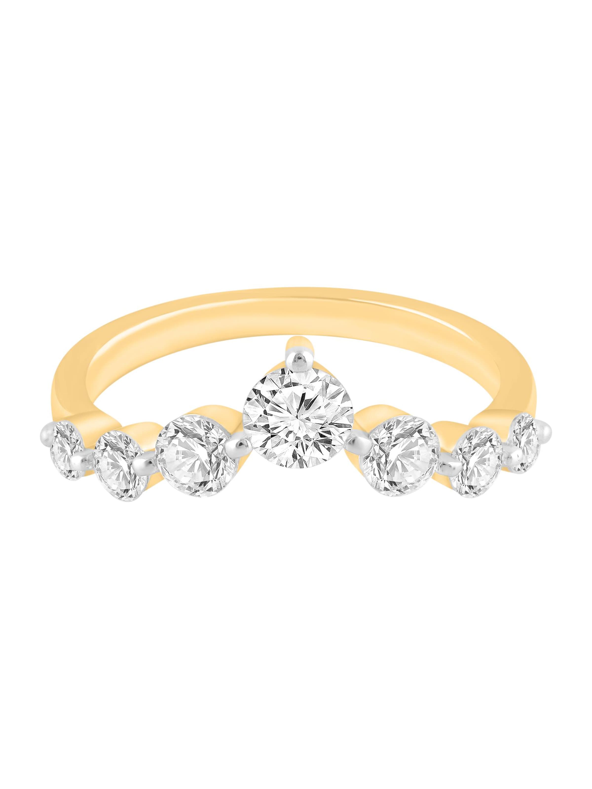 ETHISHER DIAMANTEN Ring 'Ring aus 375 Gelbgold mit Lab Grown Diamant' in Gold: front