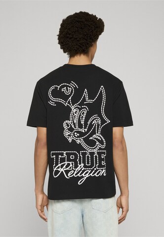 True Religion - Camisa 'Puff Cat' em preto: frente