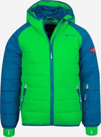 TROLLKIDS Winter Jacket in Green: front