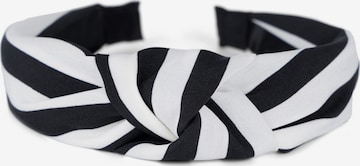 styleBREAKER Haarschmuck 'Haarreif mit Streifen Muster' in Schwarz: Vorderseite