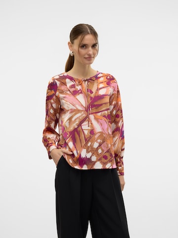 VERO MODA Blouse 'VMLINEA LYKKE' in Bruin