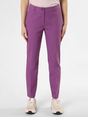 Marie Lund Regular Pleated Pants in Purple: front