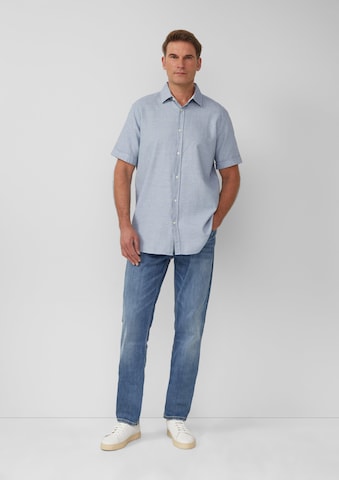 s.Oliver Regular fit Button Up Shirt in Blue