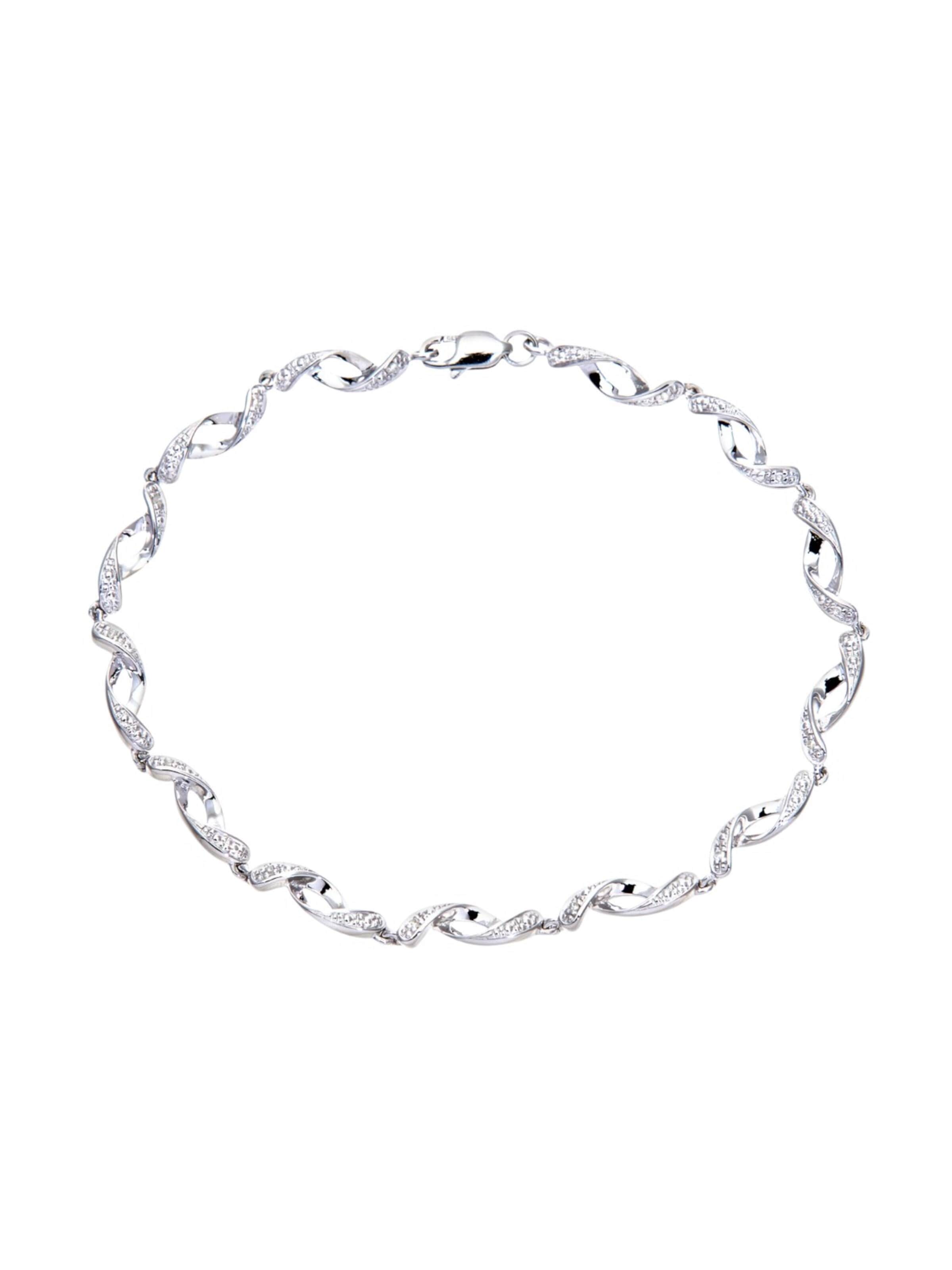DIAMANT LETERNEL - Pulsera en plata: frente