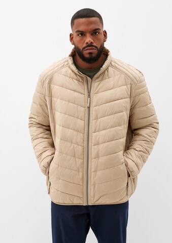 s.Oliver Men Big Sizes Between-Season Jacket in Beige: front