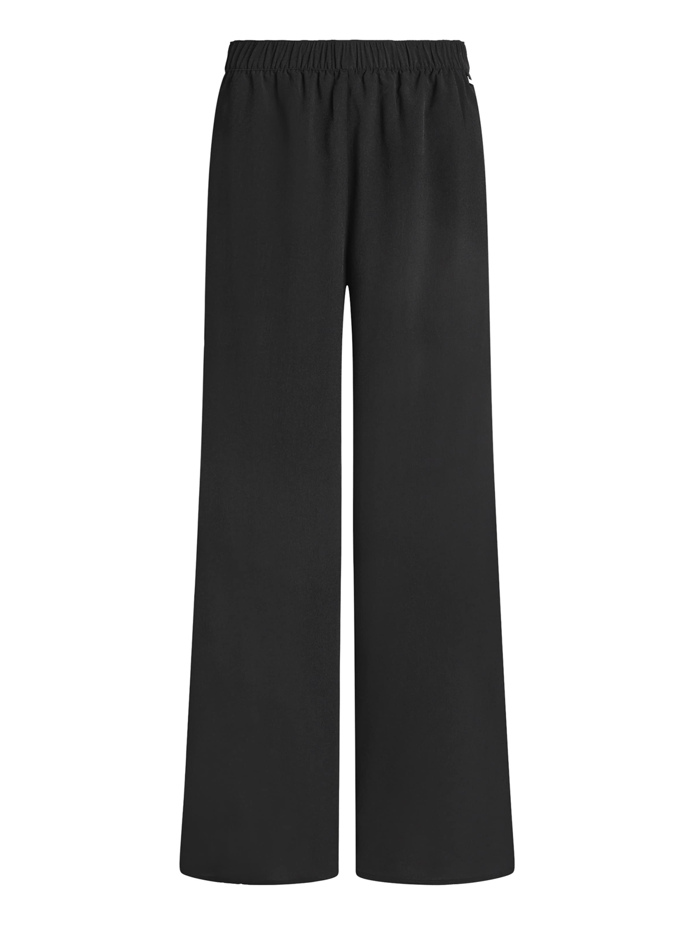 Calvin Klein Wide leg Broek in Zwart: voorkant