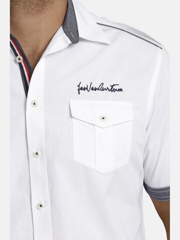 Jan Vanderstorm Comfort fit Button Up Shirt ' Skirnir ' in White