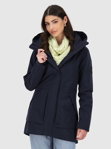 Alife and Kickin Between-seasons parka 'Arletta' in Black: front