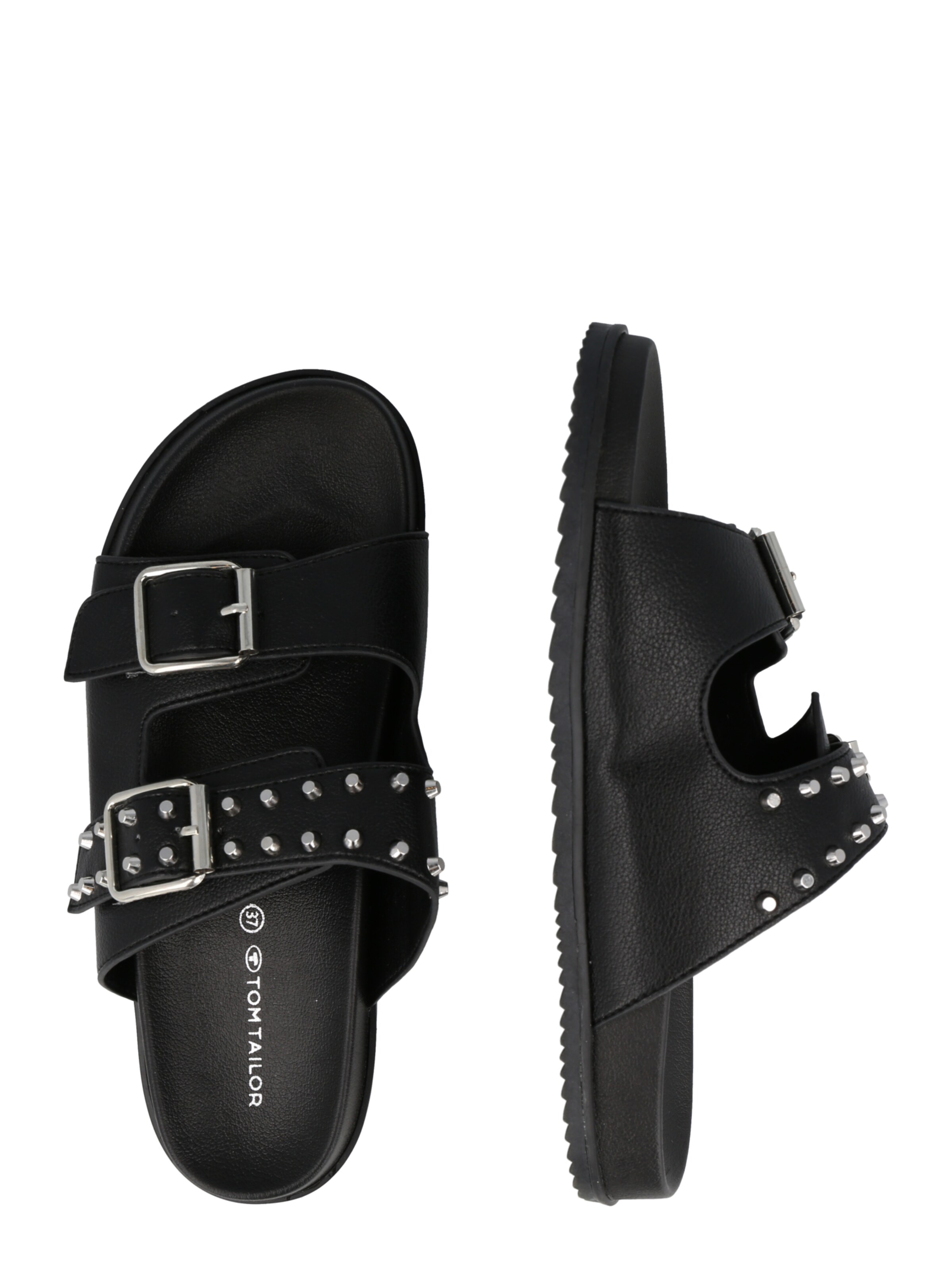 TOM TAILOR Mules in Black