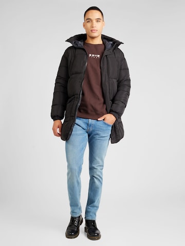 River Island - Sudadera 'SIMPLE JAPANESE' en marrón