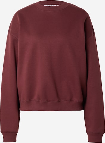 Sweat-shirt 'Essence Standard' WEEKDAY en rouge : devant