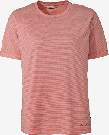VAUDE Functioneel shirt 'W Mineo Striped T' in Roze: voorkant