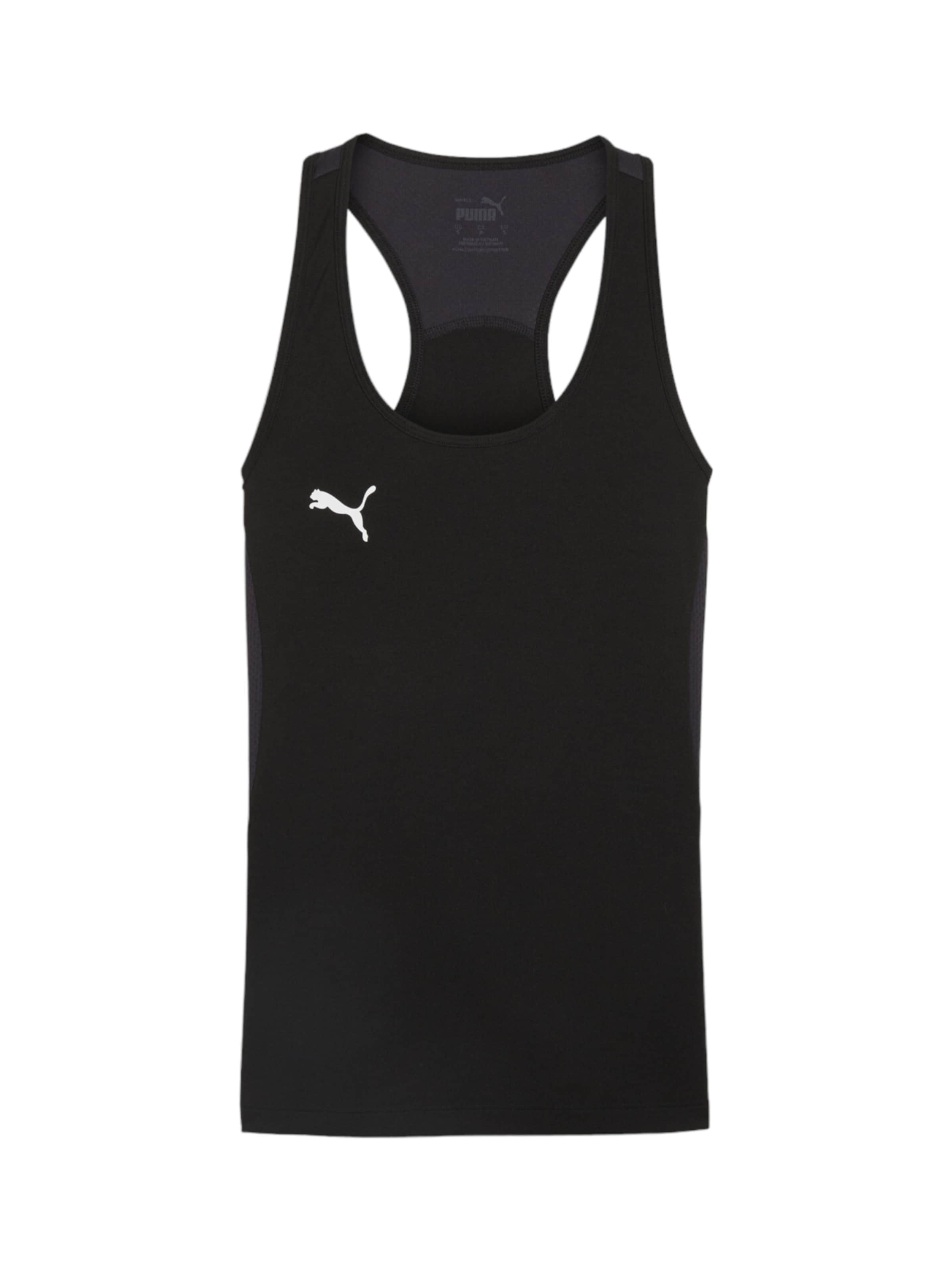 PUMA Sporttop in Schwarz: Vorderseite