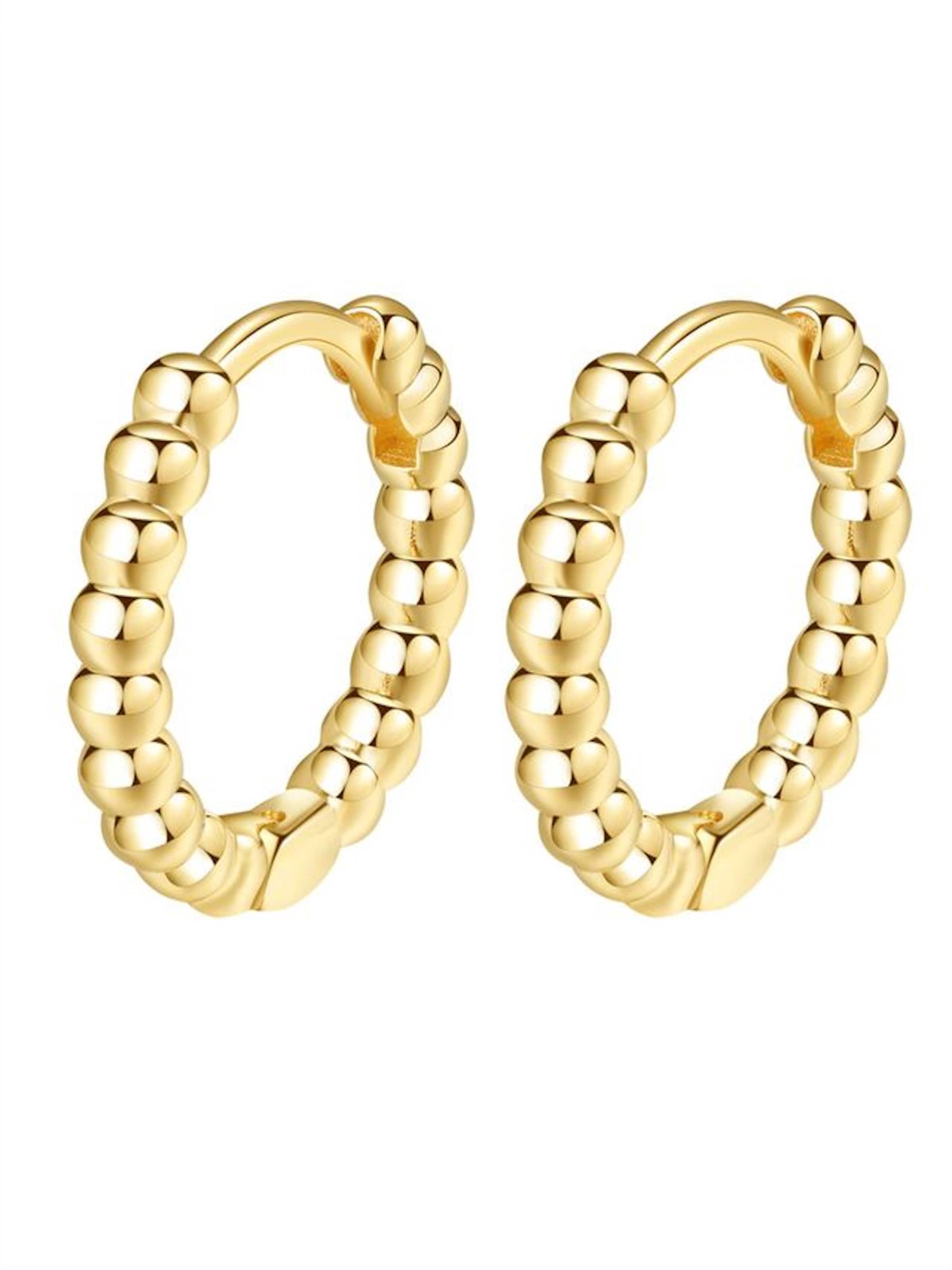 Orecchini 'Lumi' di Dear Me in oro: frontale