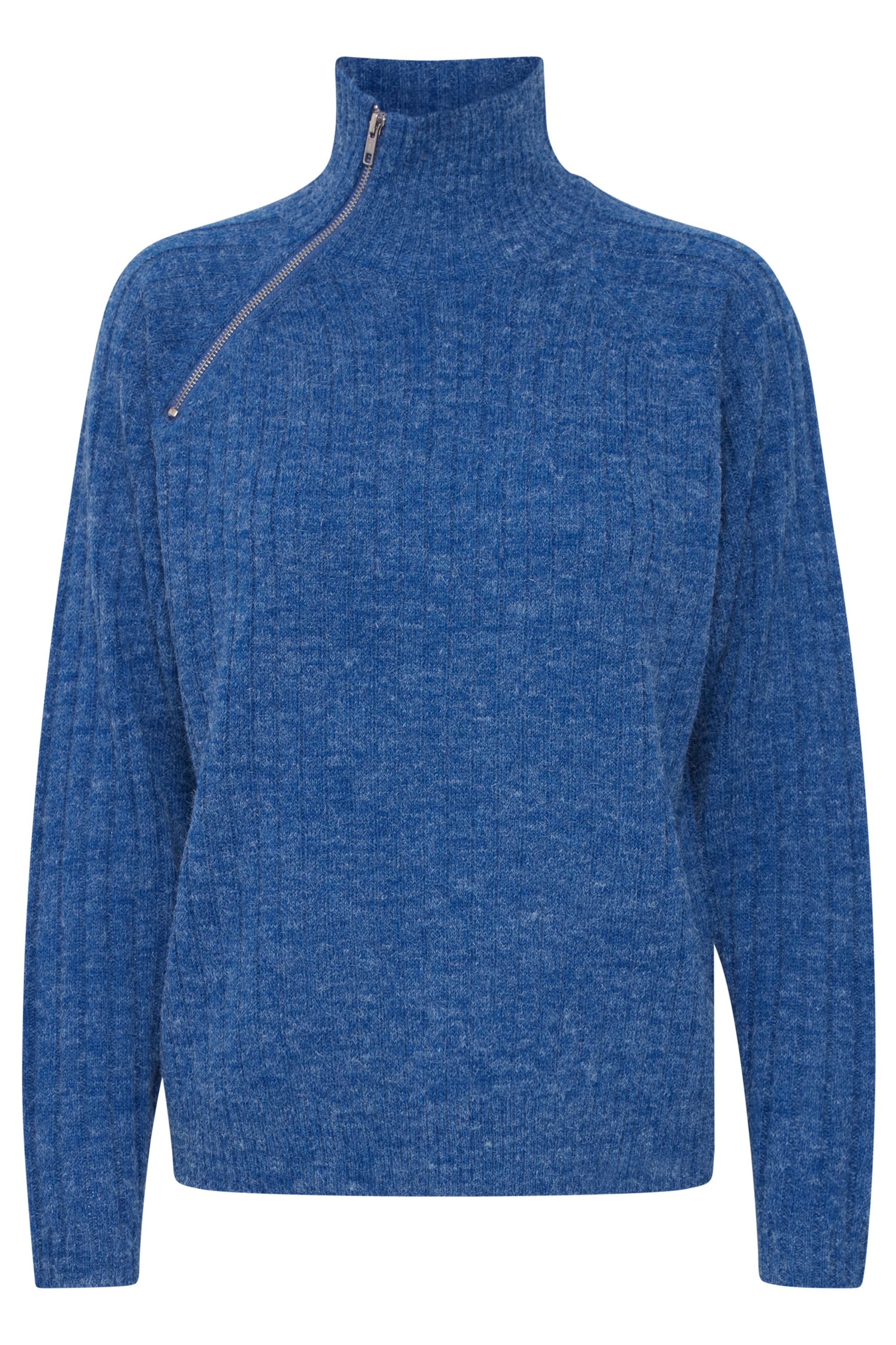 ICHI Trui 'Novo' in Blauw: voorkant