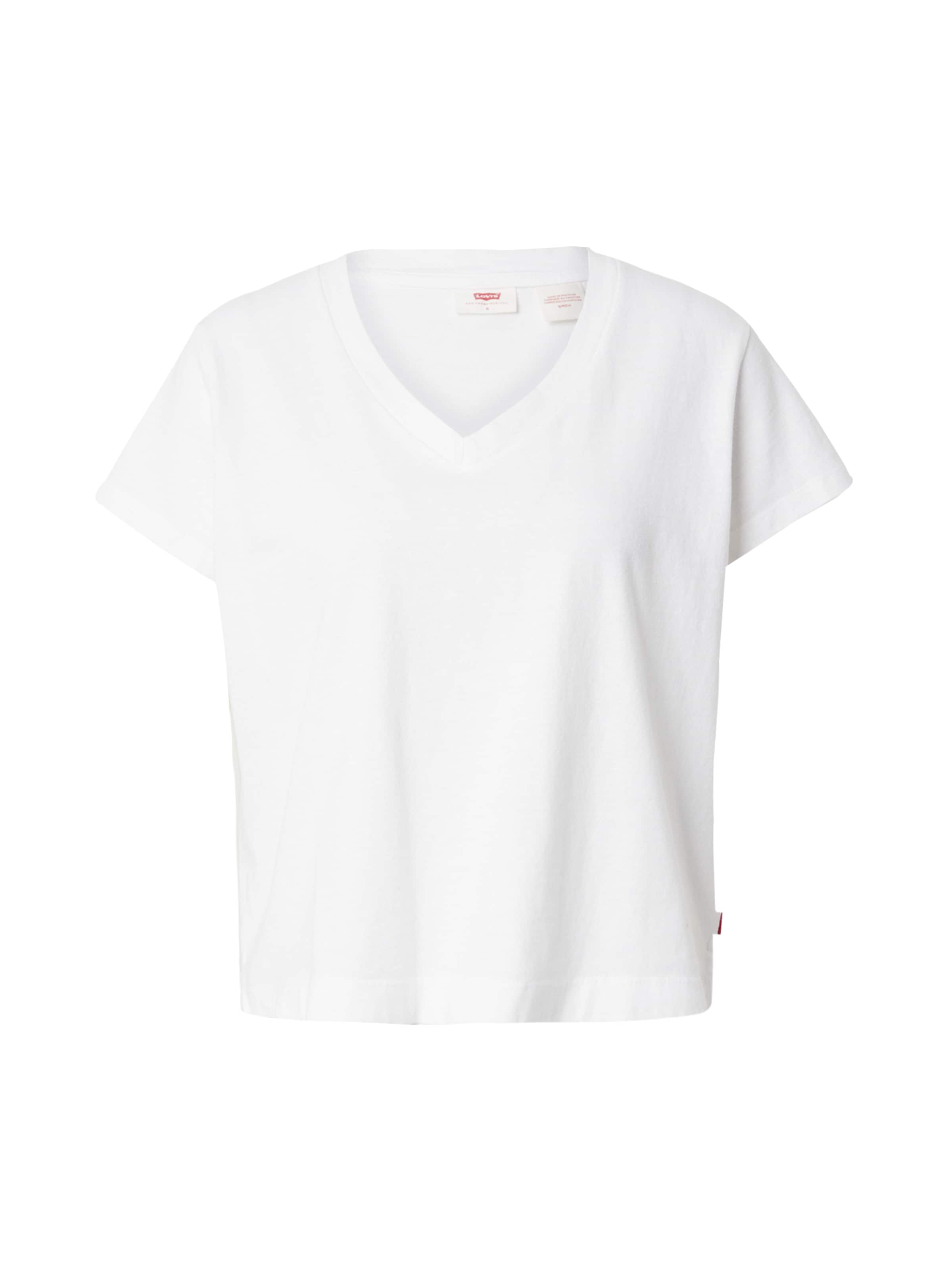 LEVI'S ® Μπλουζάκι 'Boxy V-Neck Tee' σε λευκό: μπροστά