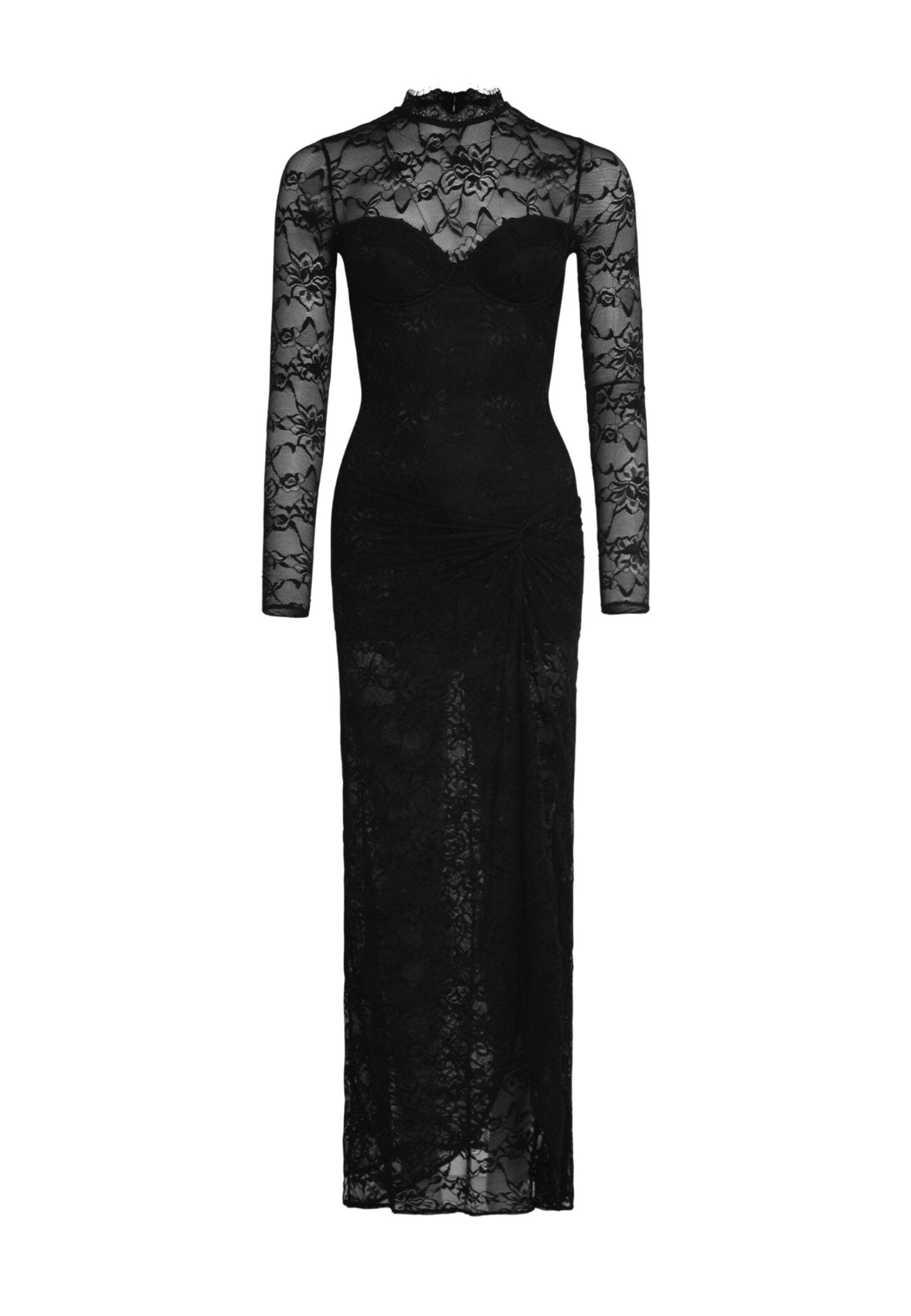 OW Collection Festkjole 'ADELLE' i sort: forside