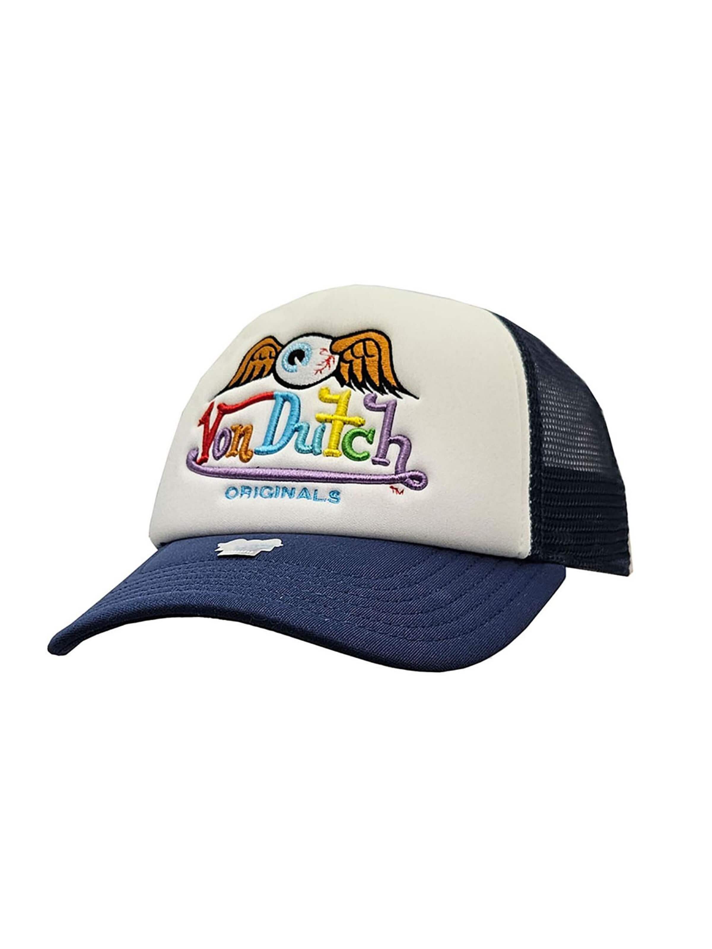 Casquette 'Baker' Von Dutch en bleu : devant