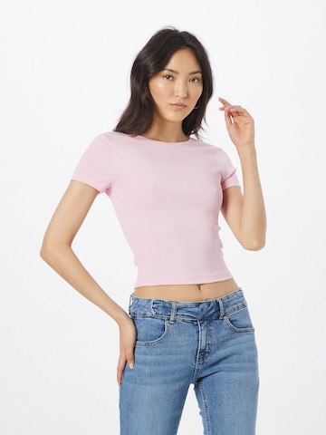 T-shirt Gina Tricot en rose : devant