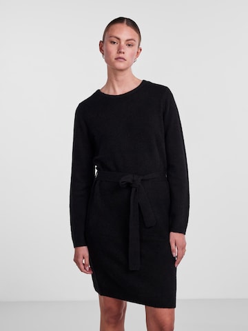 PIECES Knitted dress 'JULIANA' in Black: front